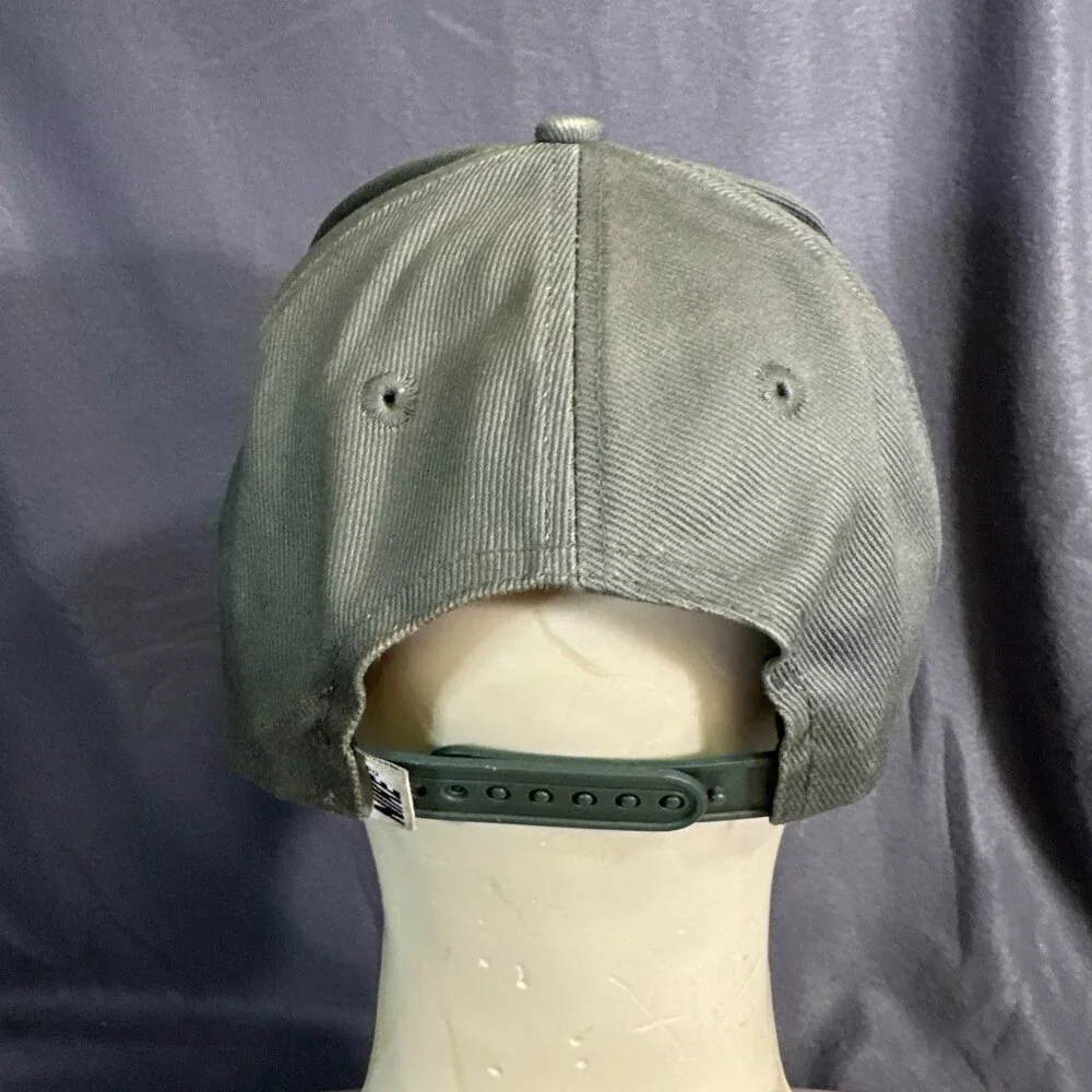 Vintage Nike Snapback Hat Olive Green Black Swoosh 90s Taiwan Adjustable Cap HTF